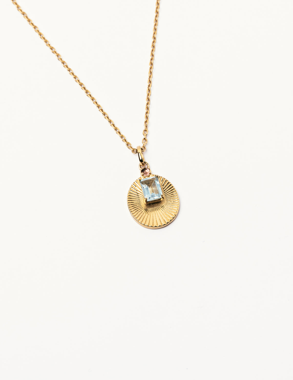 Blue topaz and tourmaline pendant necklace by VERAE